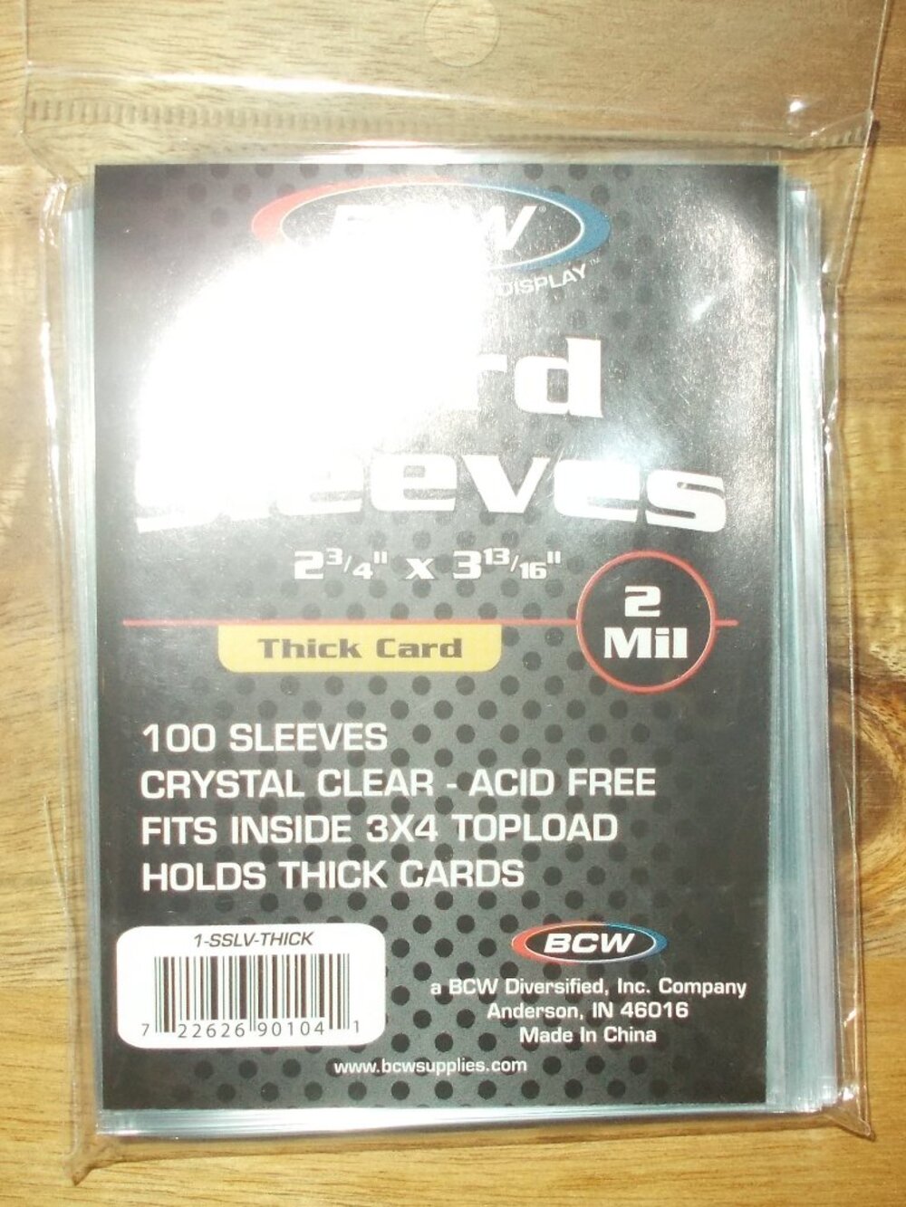 BCW Penny Card Sleeves SEALED PACK OF 100 THICK CARDS